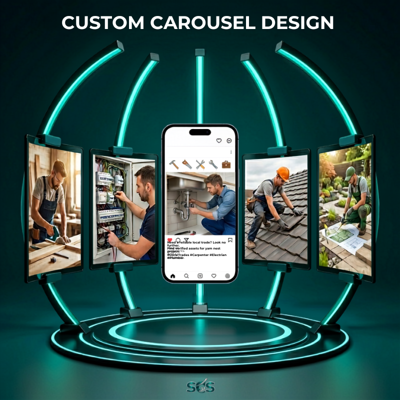 Custom Carousel Design for trades and small business