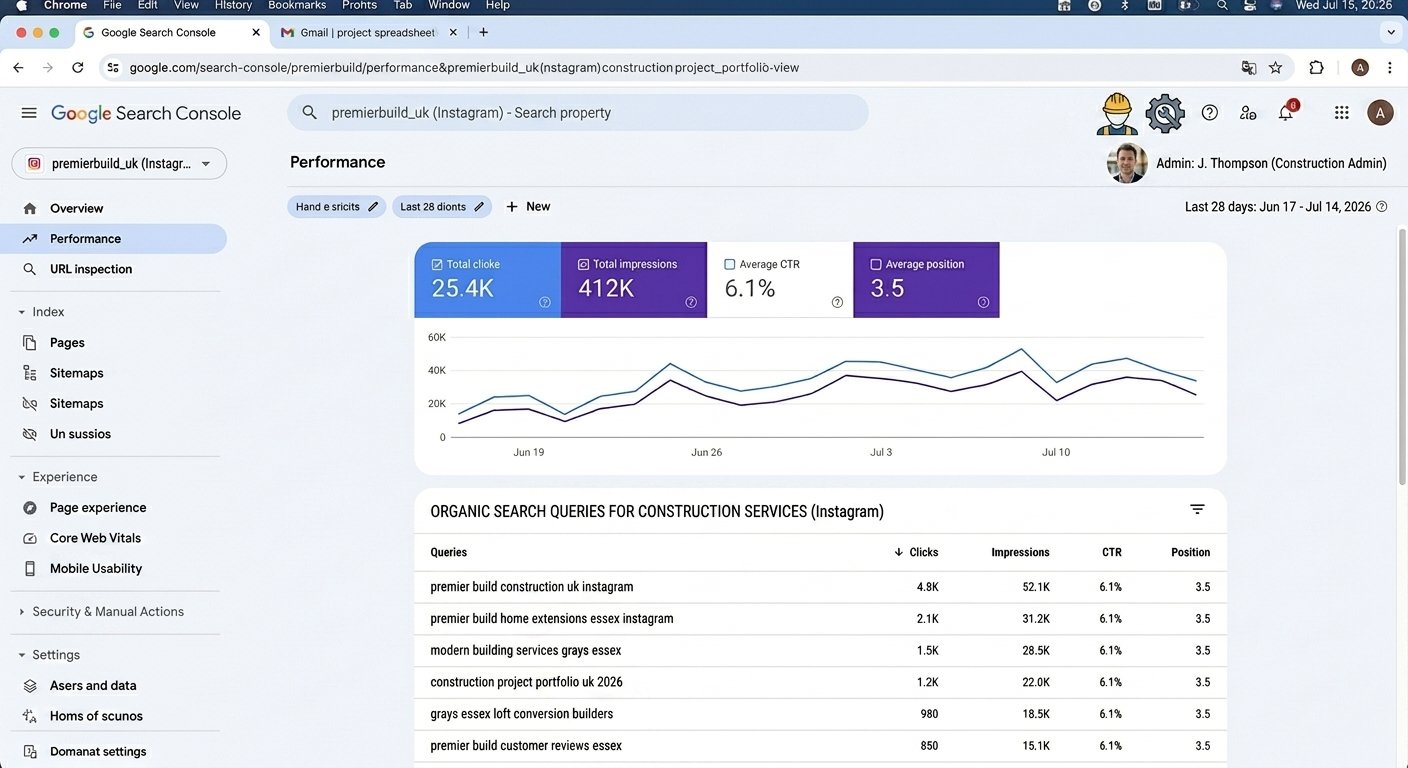 Instagram platform property connected in Google Search Console
