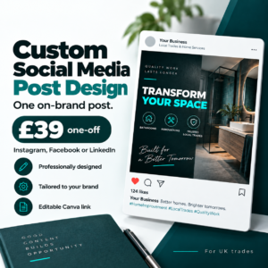 Social Media marketing for builders product image Custom social media post design