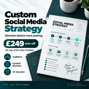 social media marketing for builders product image Custom social media strategy SGS