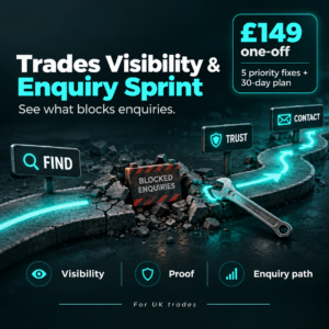 Social Media marketing for builders product image Trades visibility and enquiry sprint