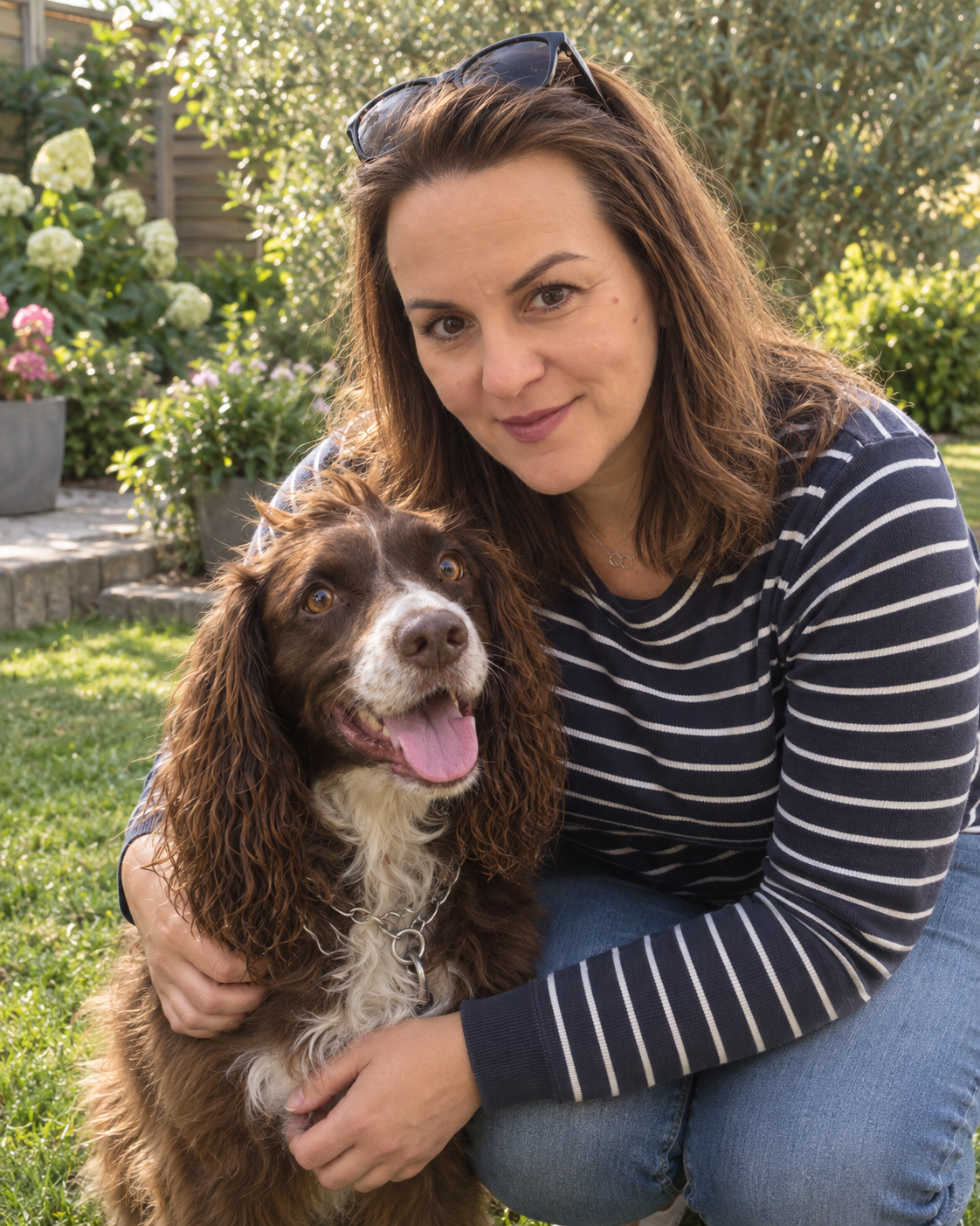 Dana Grochowska with Margo, the official mascot of Social Growth Systems